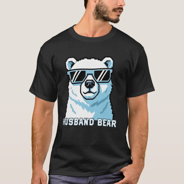 Makebjörn Pixelbjörn Solglasögon T Shirt (Framsida)