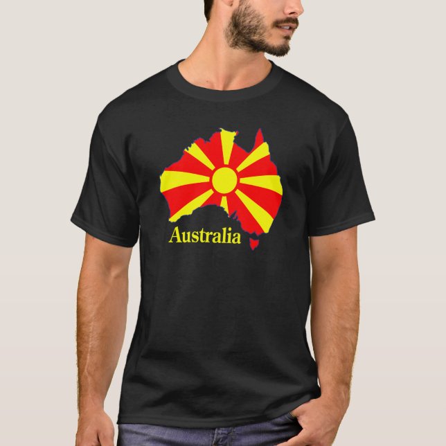 Makedonien Australien kartaT-tröja Tee (Framsida)