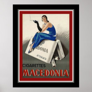 "Makedonien Cigarettes" Art Deco Poster