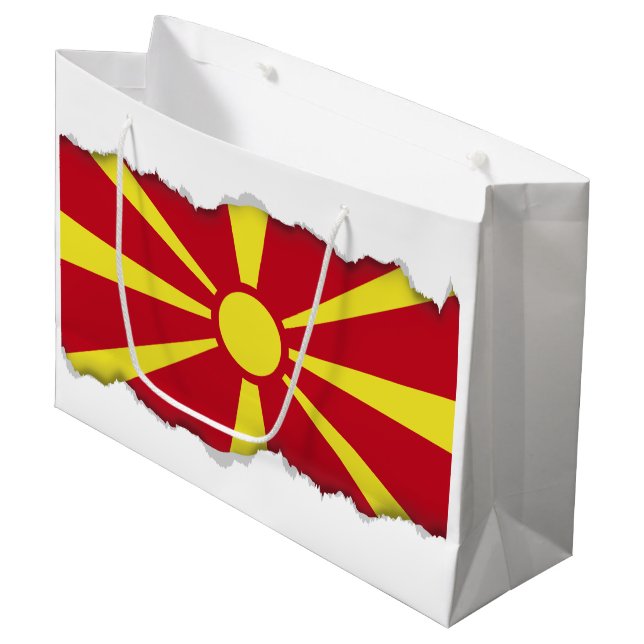 Makedonien flagga (Framsidan Vinklad)