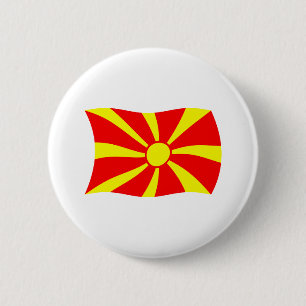 Makedonien Flagga Knapp