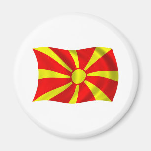 Makedonien Flagga Magnet