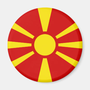 Makedonien Flagga Magnet