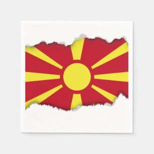 Makedonien flagga pappersservett
