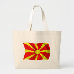 Makedonien Flagga Shoppingväska Jumbo Tygkasse