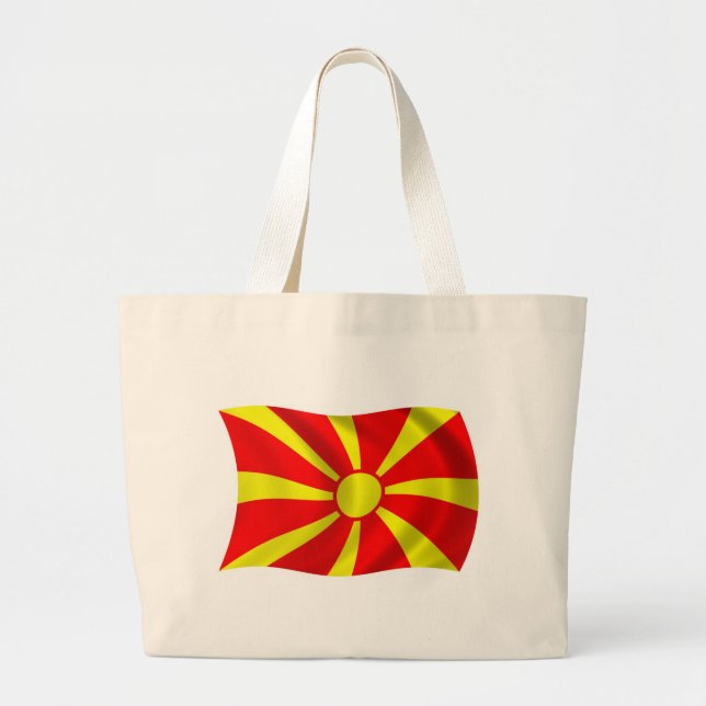 Makedonien Flagga Shoppingväska Jumbo Tygkasse (Framsidan)