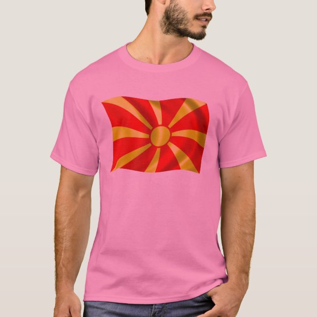 Makedonien Flagga Tröja (Framsida)