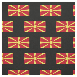 Makedonien flagga tyg
