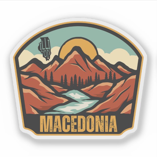 Makedonien, Illinois Klistermärken (Framsida)
