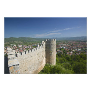 MAKEDONIEN, Ohrid. Car Samoil's Castle / Fototryck