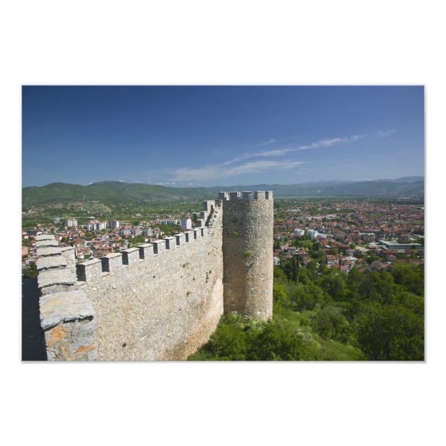 MAKEDONIEN, Ohrid. Car Samoil's Castle / Fototryck (Framsidan)