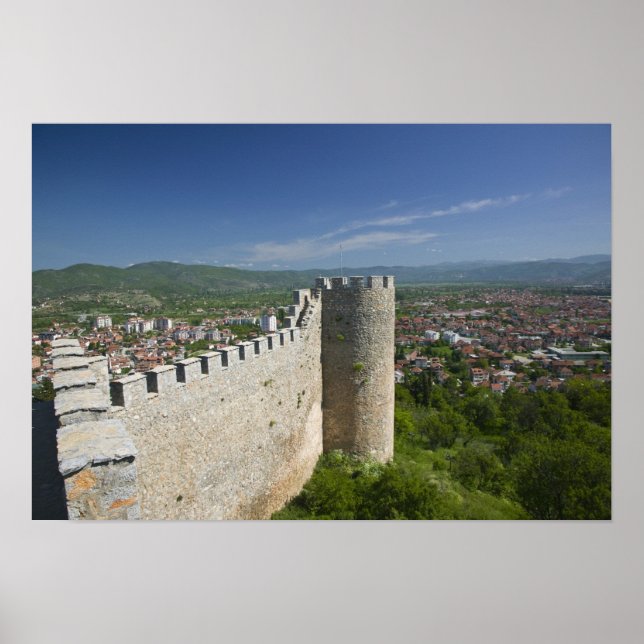 MAKEDONIEN, Ohrid. Car Samoil's slott / Poster (Framsidan)