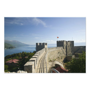 MAKEDONIEN, Ohrid. Car Samoil's slott - Slott Fototryck