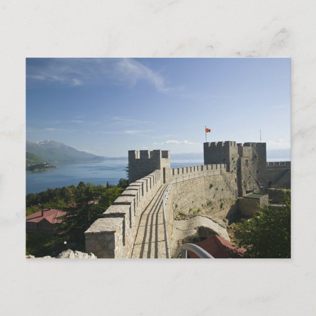 MAKEDONIEN, Ohrid. Car Samoil's slott - Slott Vykort (Framsida)