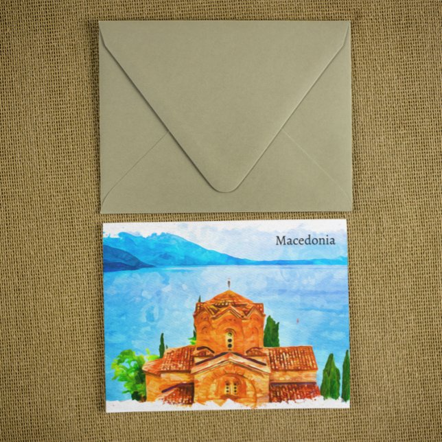 Makedonien Panorama Travel Vykort (Macedonia Panorama Travel Postcard)