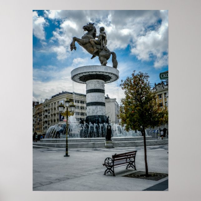 Makedonien Square i Skopje Poster (Framsidan)