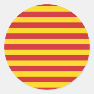 Makedonien Vietnam flagga rand Runt Klistermärke
