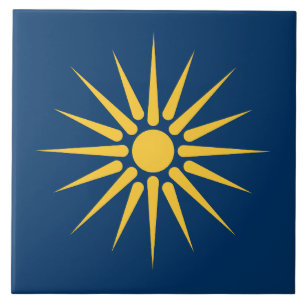 Makedoniens flagga på kakel