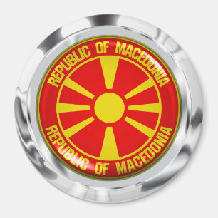 Makedoniska rundans emblem magnet