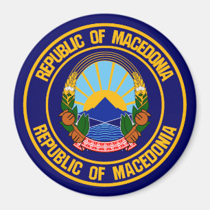 Makedoniska rundans emblem magnet