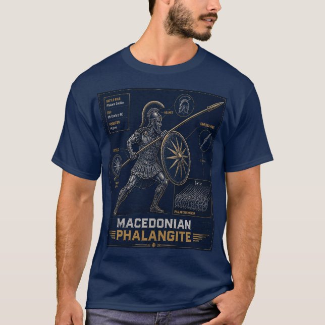 Makedonsk Falangitritning T Shirt (Framsida)