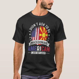 Makedonska amerikanska Land Flaggor Pridet Macedon T Shirt