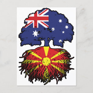 Makedonska australiska Australien Träd Vykort