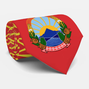 Makedonska Flagga och nationalemblem, NordMakedoni Slips
