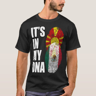 Makedonska och mexikanska Mix Heritage DNA-Flagga T Shirt