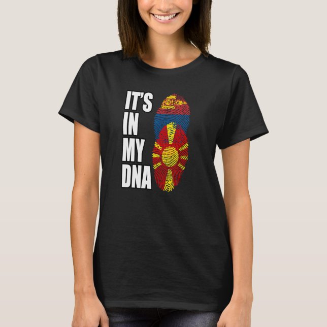 Makedonska och mongoliska blandningen av DNA-kultu T Shirt (Framsida)