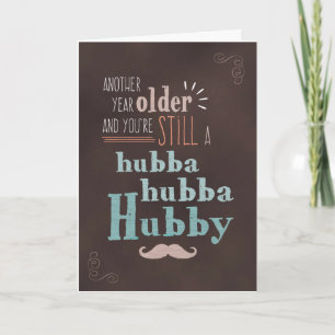 Makefödelsedag, svart tavla för Hubba-Hubba Hubby Kort