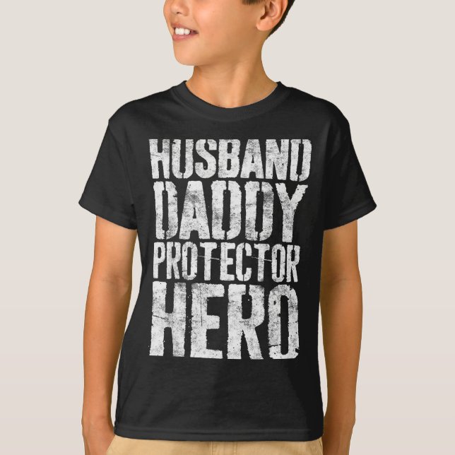 Makehus Pappa Beskyddare Hjälte Pappa Design T Shirt (Framsida)
