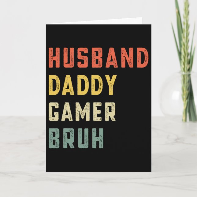 Makehus Pappa Gamer Bruh Fars Dag Roligt Video  Kort (Framsida)