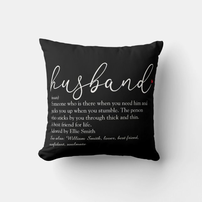 Makehusbands definition manus Rött kärlekshjärta Kudde (Framsida)