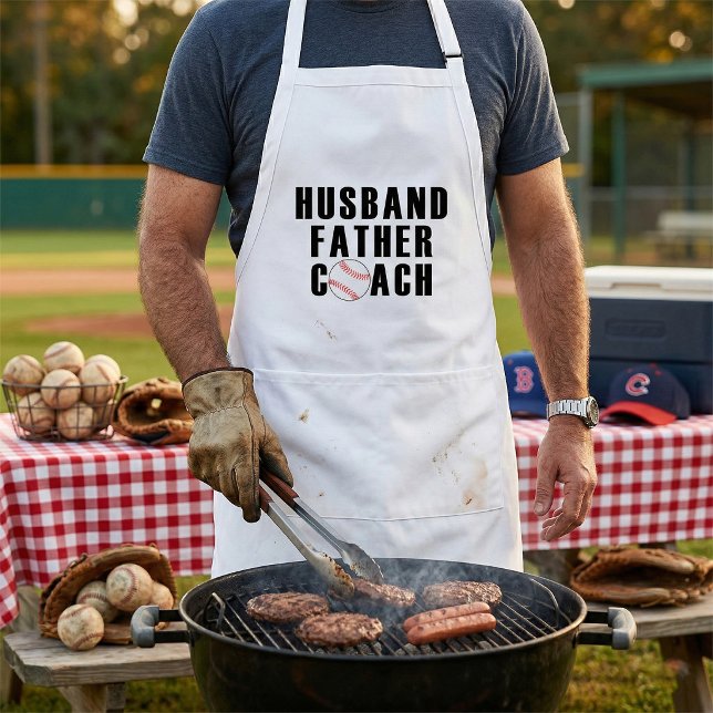 Makehusfar Tränare Baseball Pappa Citat Förkläde (Skapare uppladdad)