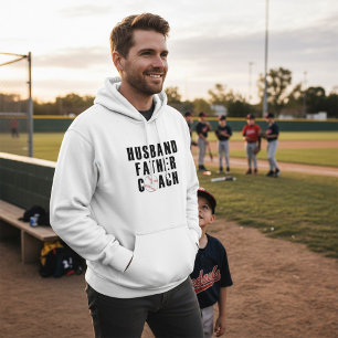 Makehusfar Tränare Baseboll Pappa Citat Hoodie