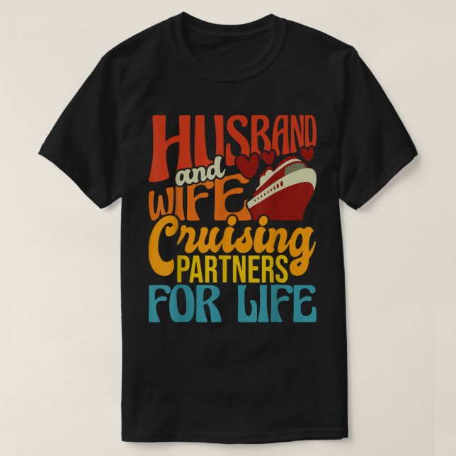 Makehuspar Cruising Partners For Life Kryssning T Shirt (Design framsida)
