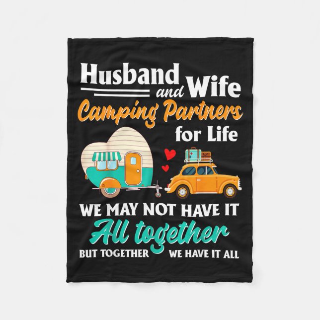 Makehuspartner Camping Partners Livsdesign Fleecefilt (Framsidan)