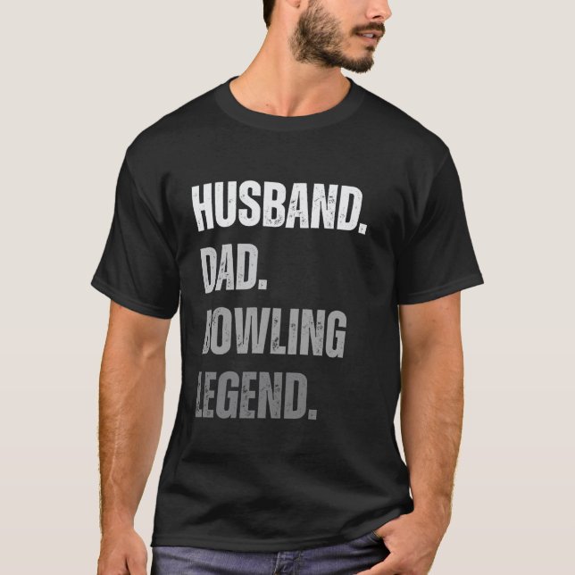 Makehusse Pappa Bowling Legend Roligt Humor T Shirt (Framsida)