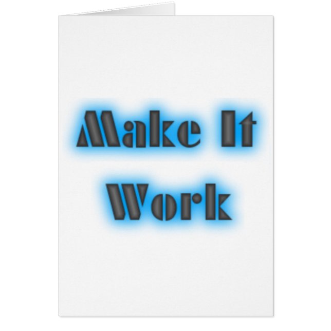 makeiworkBLUE3BIGGER Hälsningskort (Framsidan)