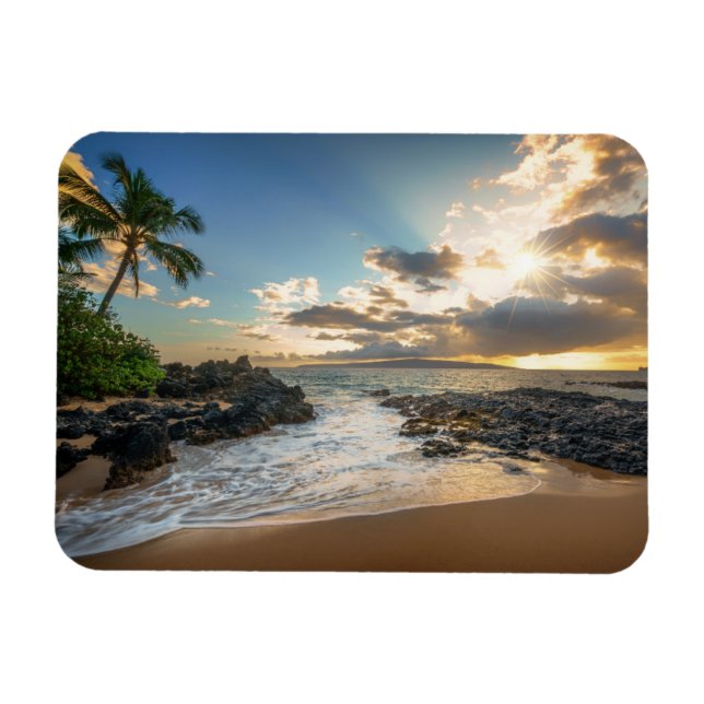 Makena Beach Cove Sunset Magnet (Horisontell)