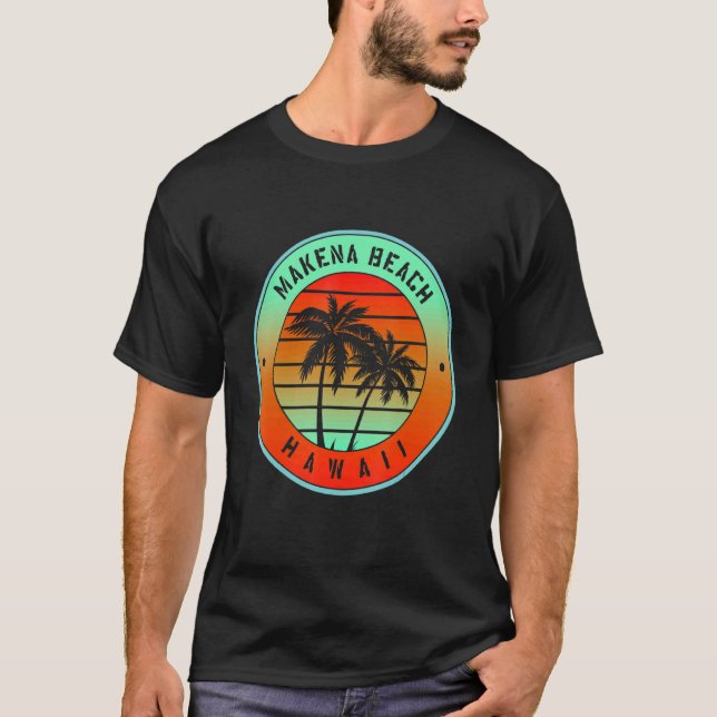 Makena Beach Hawaii T Shirt (Framsida)