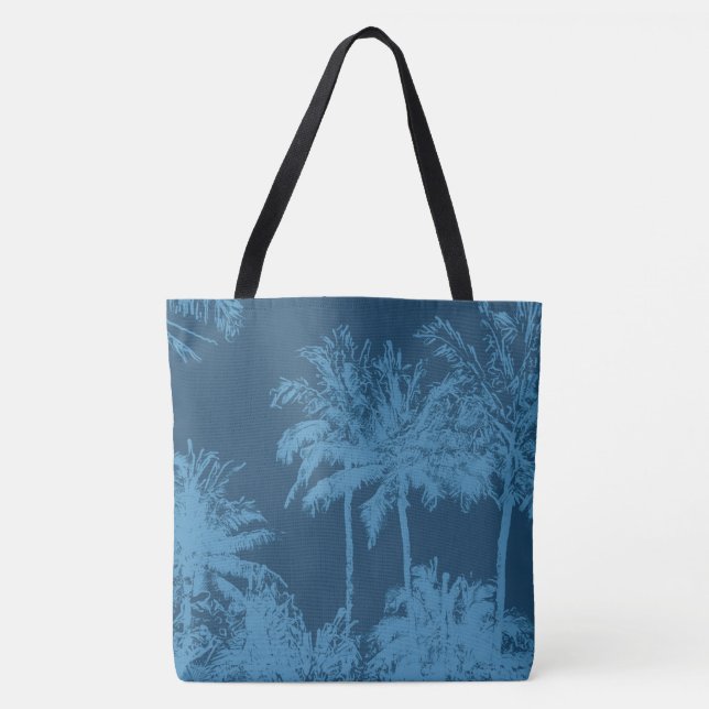 Makena Beach Hawaiian Sketchy Handflatan Beach Bag Tygkasse (Framsida)