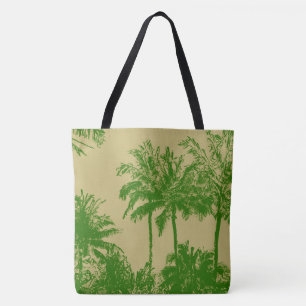 Makena Beach Hawaiian Sketchy Handflatan Beach Bag Tygkasse