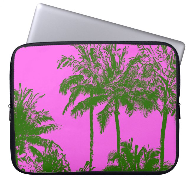 Makena Beach Hawaiian Sketchy Handflatan Wetdräe Laptop Sleeve (Framsidan)