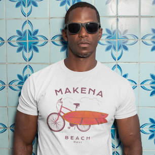 Makena Beach Maui Vintage Beach Surfing T Shirt