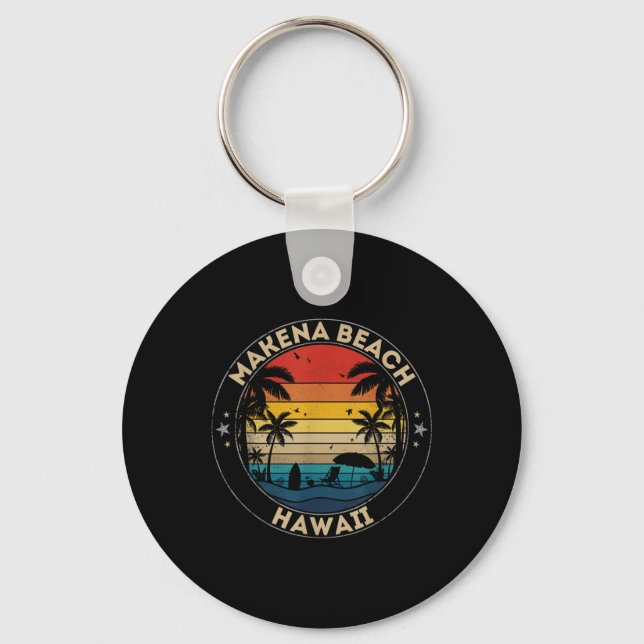 Makena Beach Souvenir - Hawaii Reminder Nyckelring (Framsida)