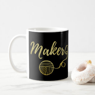 Maker ・ Garn & Crafts typdiagram Faux Guld Kaffemugg
