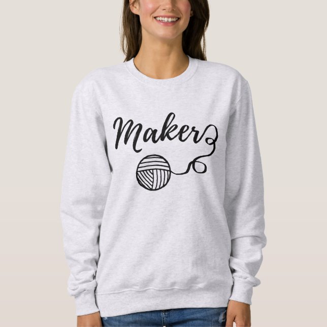Maker ・ Typografi av garn och hantverk T Shirt (Framsida)