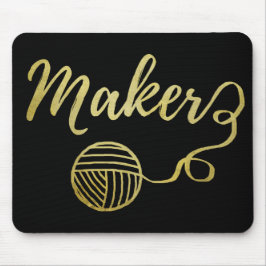 Makerbåtar och garntypografi, faux guldgolv musmatta